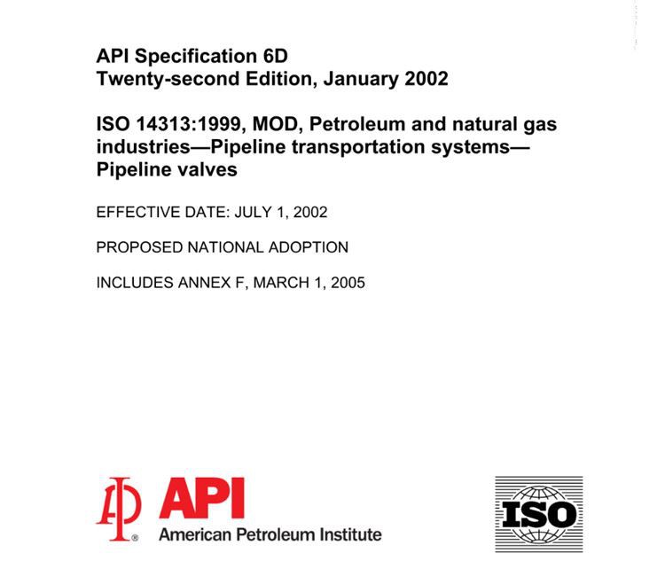 API SPEC 6D-2002